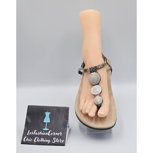 Vionic Women's Snake Print Lizbeth T-strap Orthotic Sandal Sz 11 2525 - Picture 14 of 16